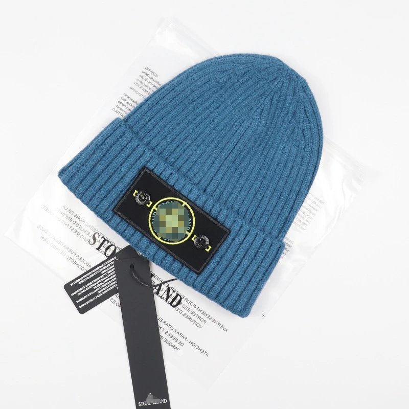 Stone Island Ribbed Beanie With Compass Patch T-Shirt