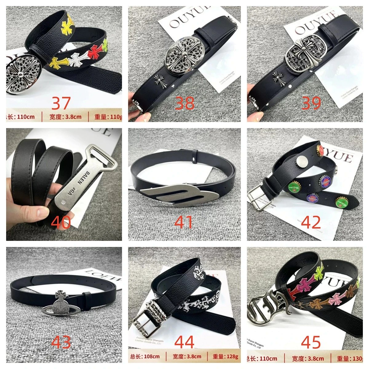 Supreme Logo Print Leather Belt Black product detail 6 in Litbuy spreadsheet finds