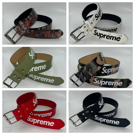 Last Supper Series Supreme Belt in Red, Black, Green, White & Camouflage Basic Styles