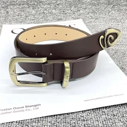 thumbnail for Independent Stu series belt mosquito coil hardware golden bull stripe style unisex premium belt