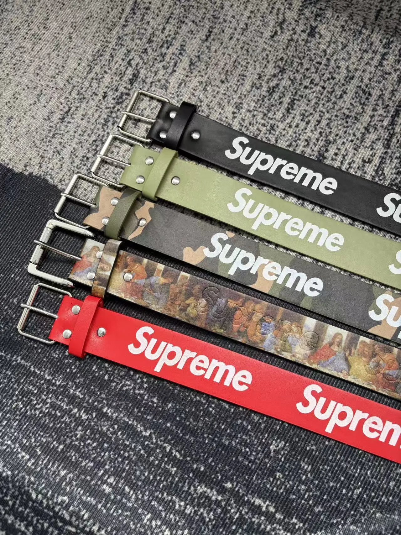 最后晚餐系列sup皮带红黑绿迷彩基础款