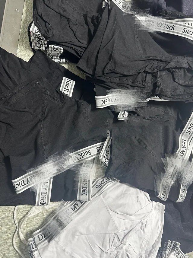 Unbranded Underwear Boxer Briefs with Letter-Print Elastic Waistband product detail image 4