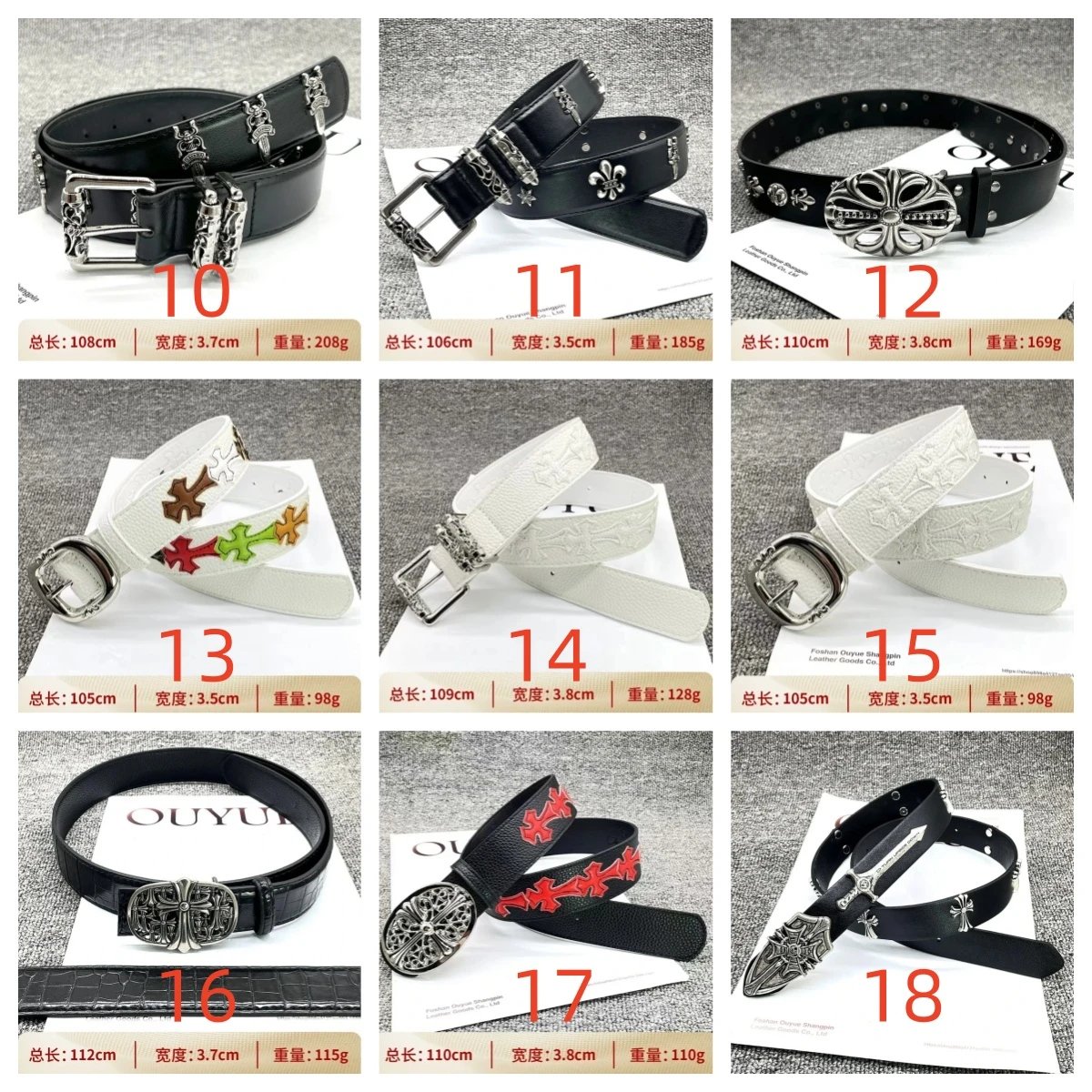 Chrome Hearts Belts All Colors
