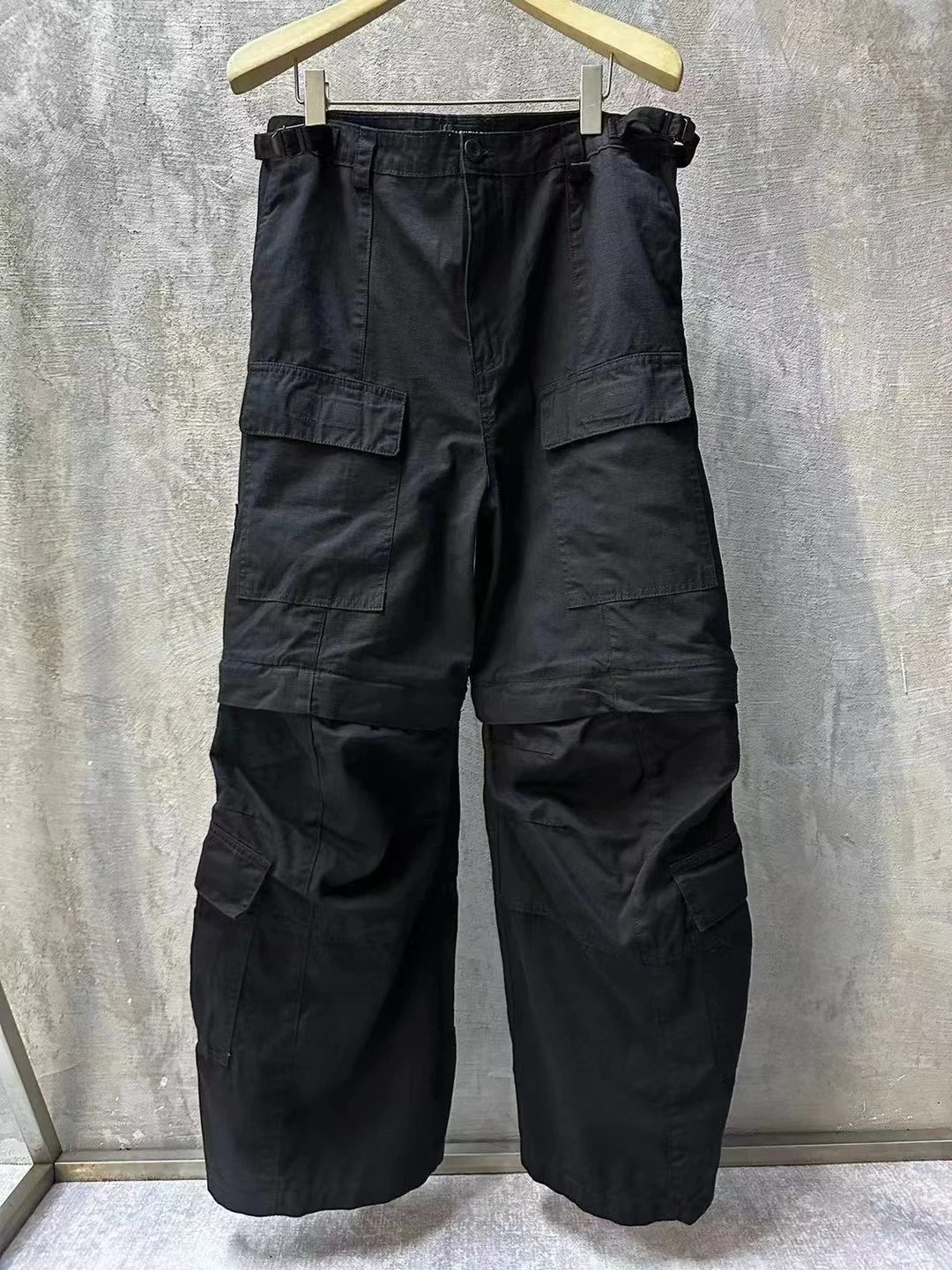 Bale24ss Spring/Summer New Flared Cargo Pants with Parisian Plaid Cotton Fabric - Slightly Flared Leg Long Trousers