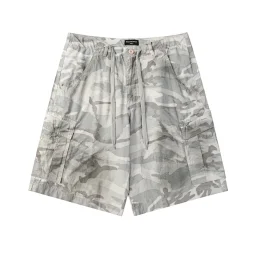 thumbnail for Paris official website quality 1:1** Restore Bale24ss new early autumn camouflage cargo shorts. Flared Cargo cotton cargo pants