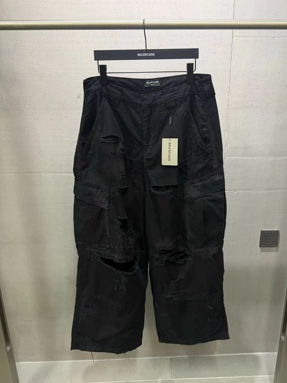 BLC 26ss new double-layer distressed work pants