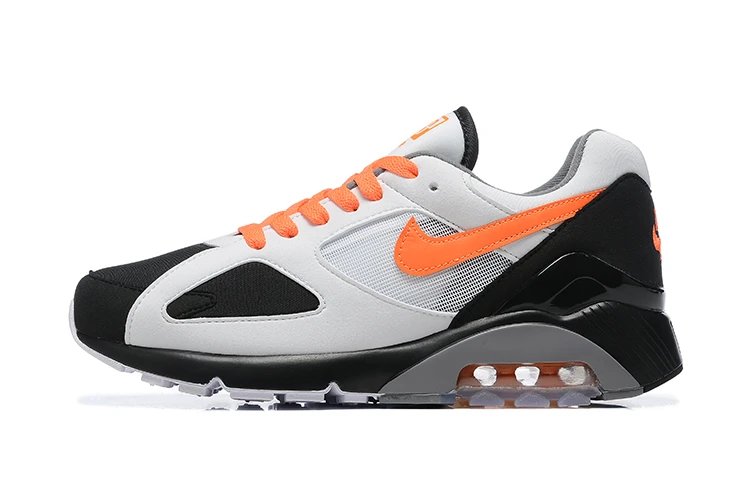 Orange, white, and black