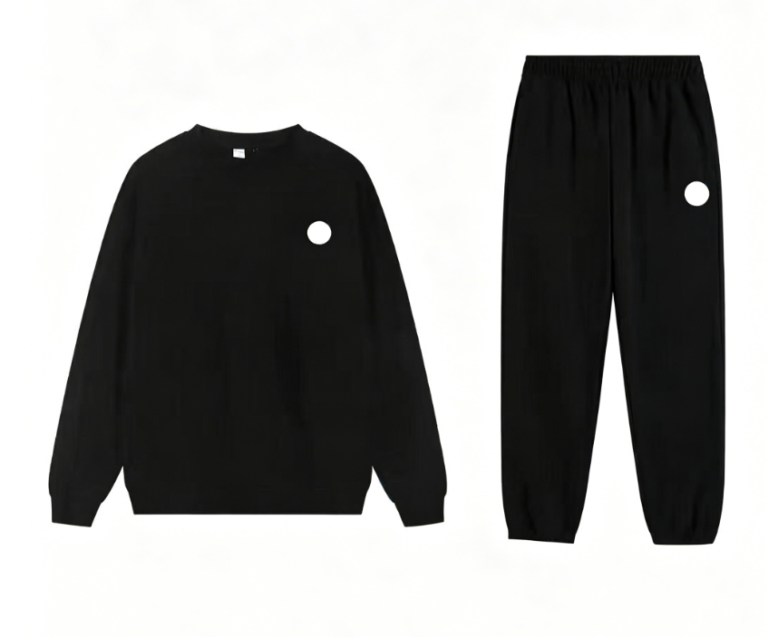 Black round neck ankle binding set