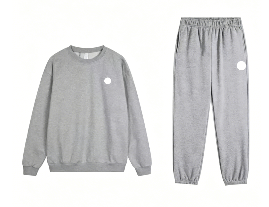Grey round neck ankle binding set