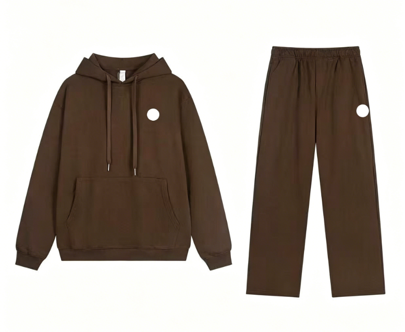 Dark Brown Hooded Straight Tube Set
