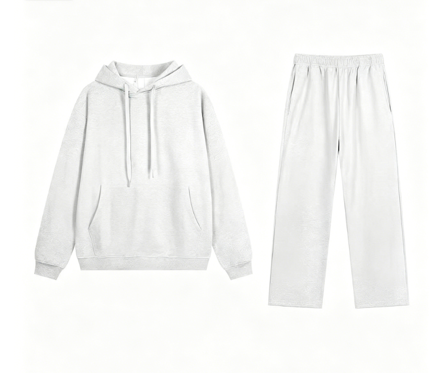 White hooded straight tube set