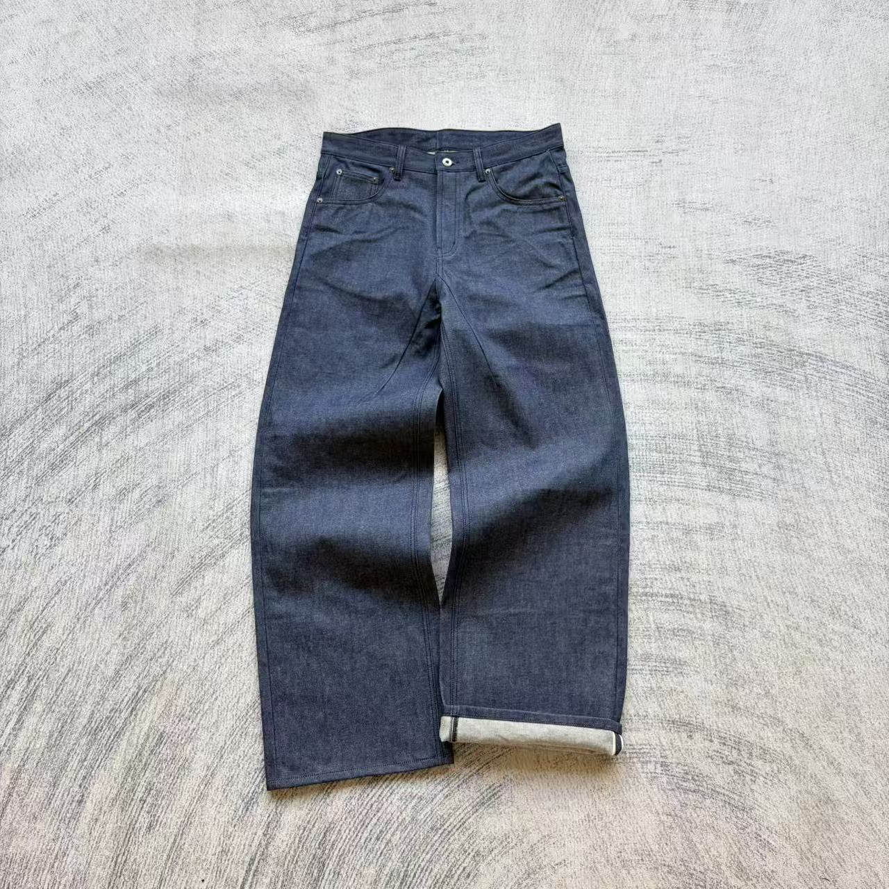 Fireworld Selvedge Curved Cut Jeans in Blue