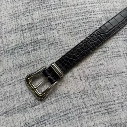 thumbnail for Fyredwrld black crocodile leather belt