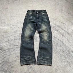 thumbnail for Fyredwrld slim fit red flared pants 'Cat whiskers'