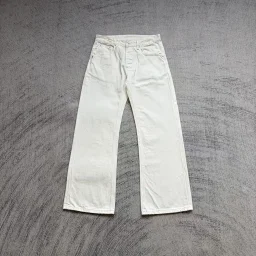 thumbnail for Fyredwrld Red Ear Flared Jeans 『White Crocodile Leather Label』