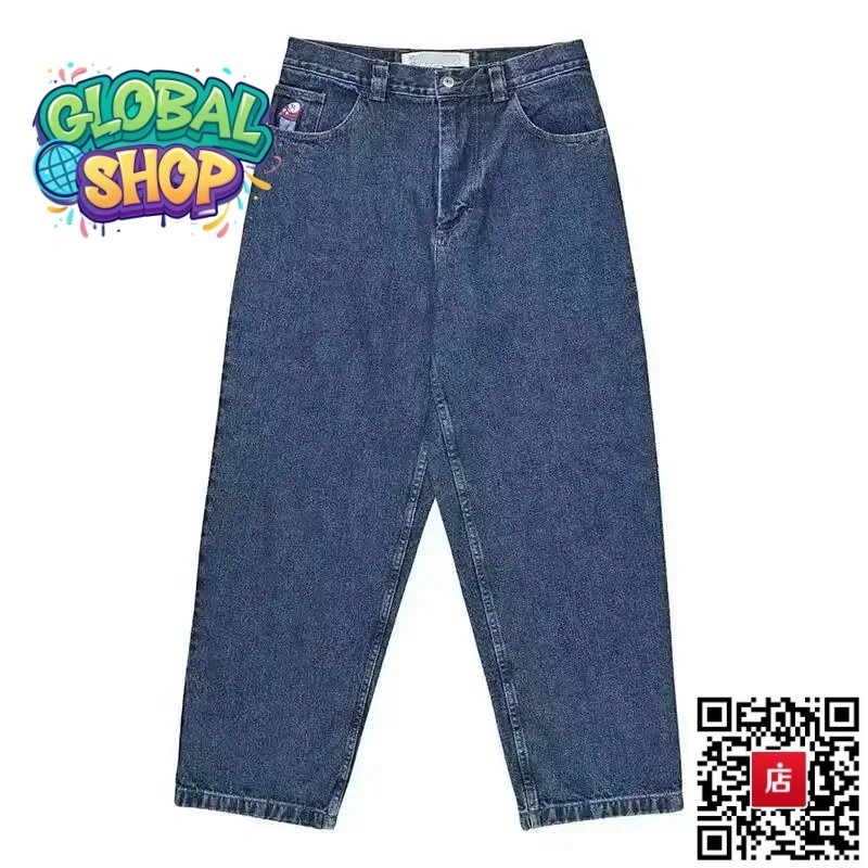 Global Shop Global Shop N24 Deep Blue Wide Leg Jeans Navy