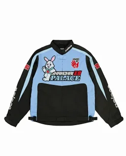 thumbnail for Rabbit embroidery versatile loose color-blocked letter Chinese letter jacket