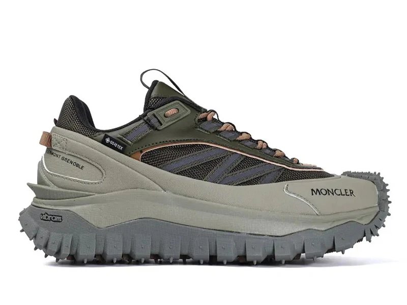 Moncler Grenoble Olive Green Sneakers