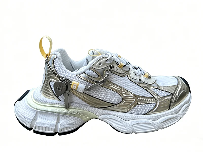 Balenciaga Charm de Cadena Blanco Plateado