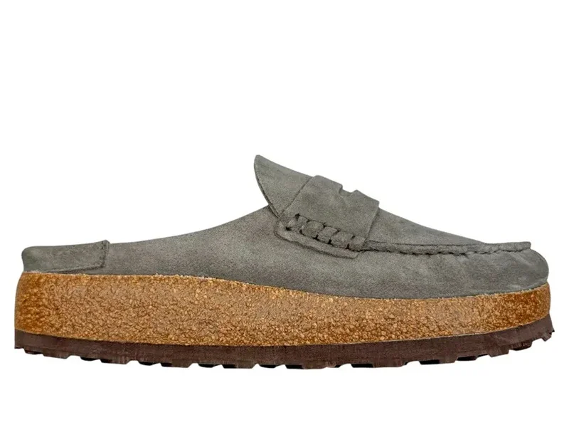 Birkenstock Naples Mule en Ante Gris Topo