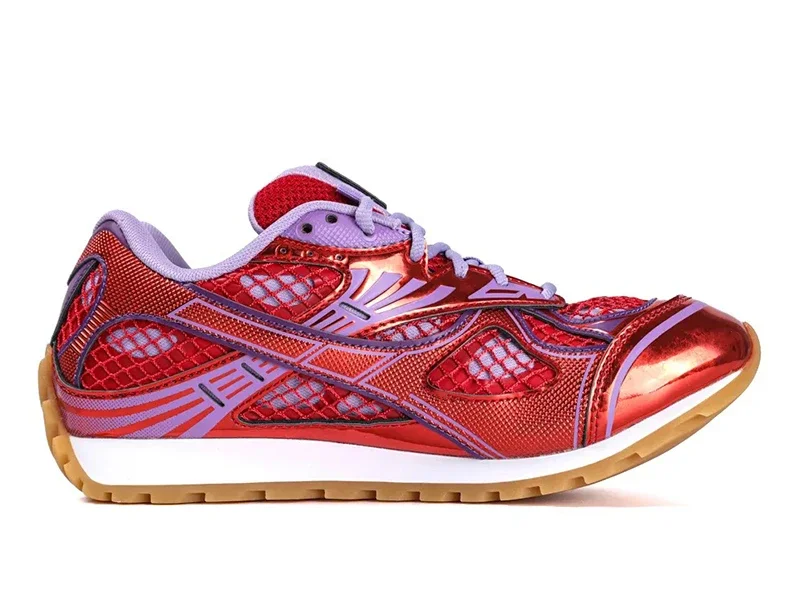 Bottega Veneta Orbit Sneakers Rojo Metálico Wisteria