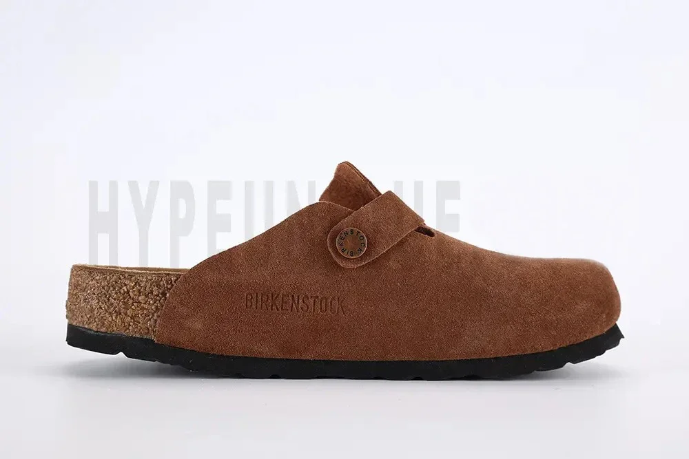 Birkenstock Boston Ante Suave Marrón Rojo