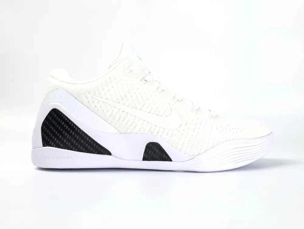 Nike Kobe 9 Elite Low White Black Sneakers