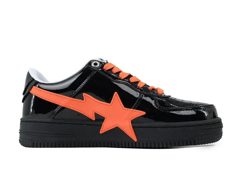 BATHING APE Camiseta Black Tangerine Red Big Star