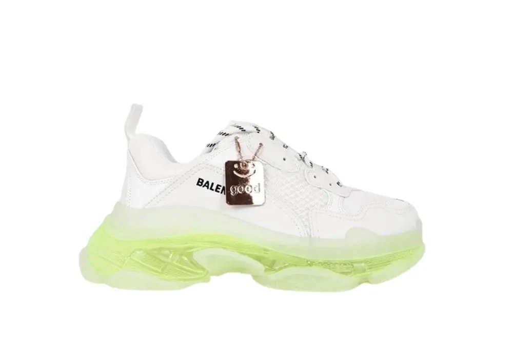 Balenciaga Triple White Neon Green Sneakers