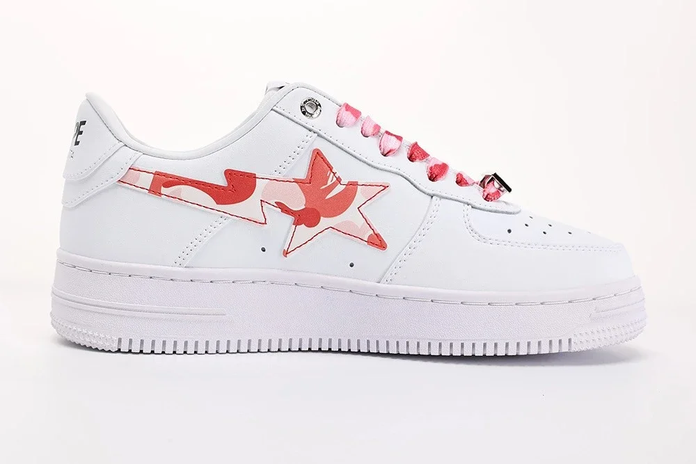 Bape Sta Low White ABC Camo Pink