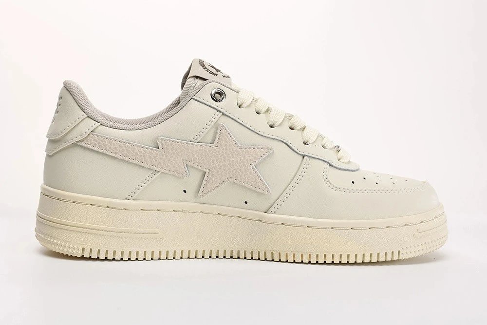 A Bathing Ape Bape STA Cream Sneakers