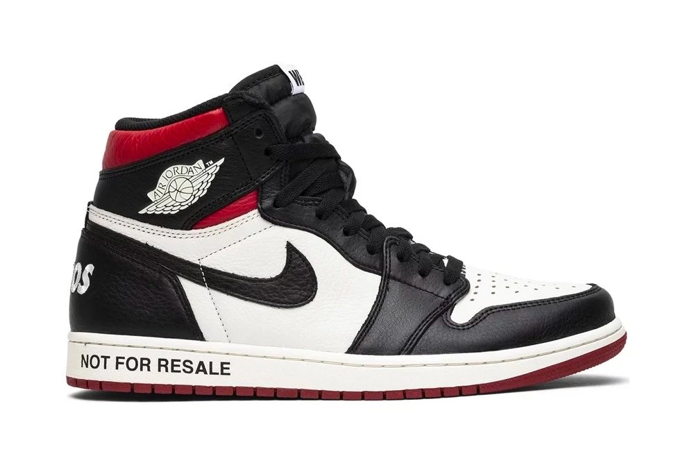 Jordan Air Jordan 1 Visible Not For Resale Black White Red Sneakers