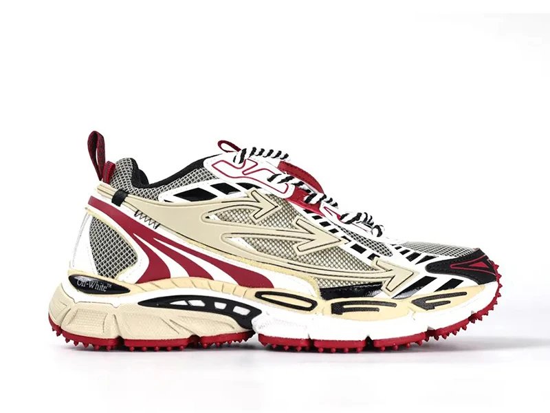 Off-White Odsy-1000 Beige Red Sneakers