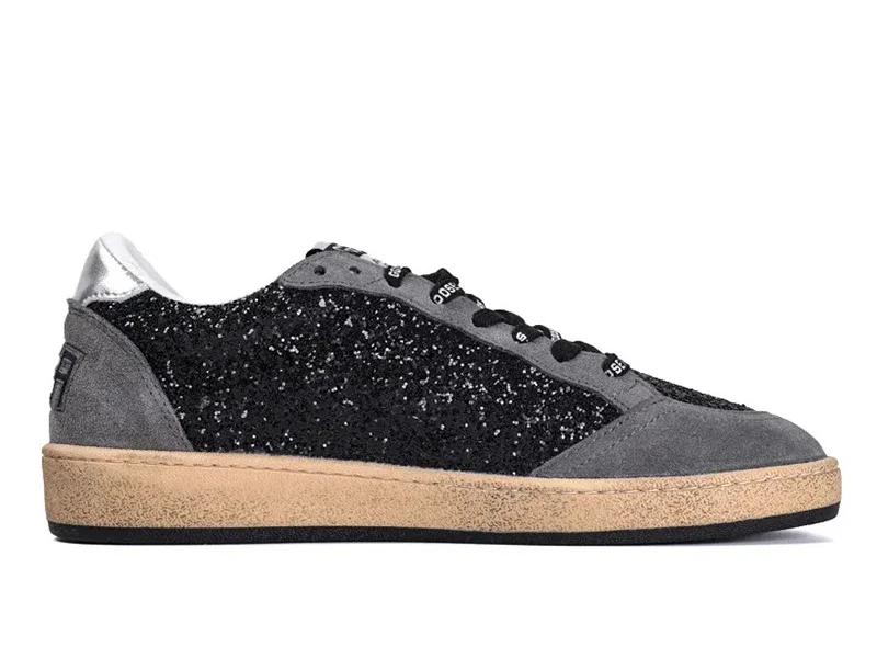 Golden Goose Ball Star Sneakers Negro Glitter/Gris/Blanco