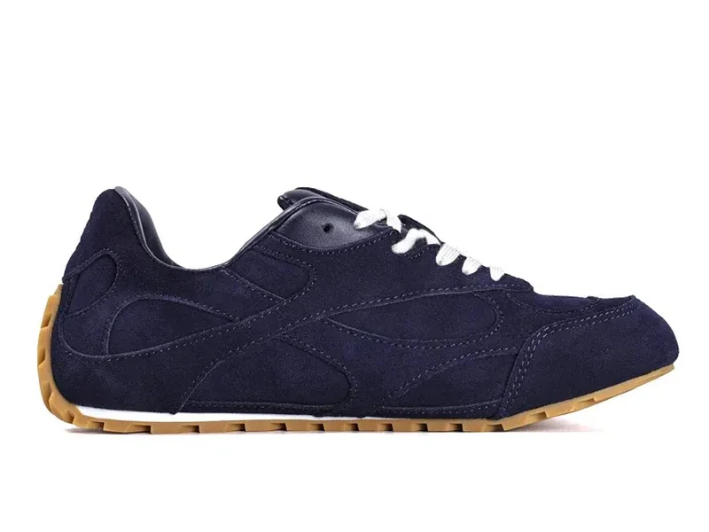 Bottega Veneta Orbit Suede Sneakers Neptune Blue