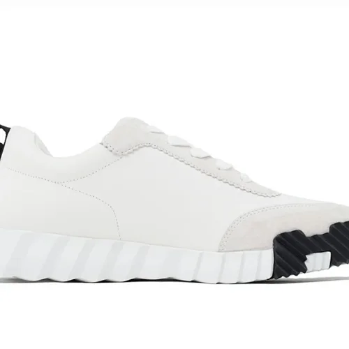 Hermès Bouncing Zapatilla Gamuza Blanca