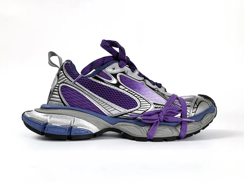 Balenciaga Runner Purple Silver Sneakers