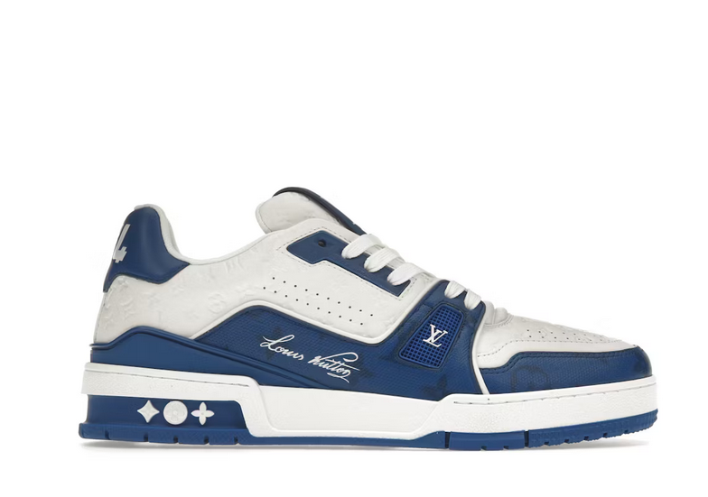 Louis Vuitton LV White Blue Sneakers