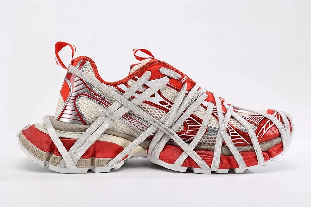 Balenciaga 3XL Extreme Lace Red White Sneakers