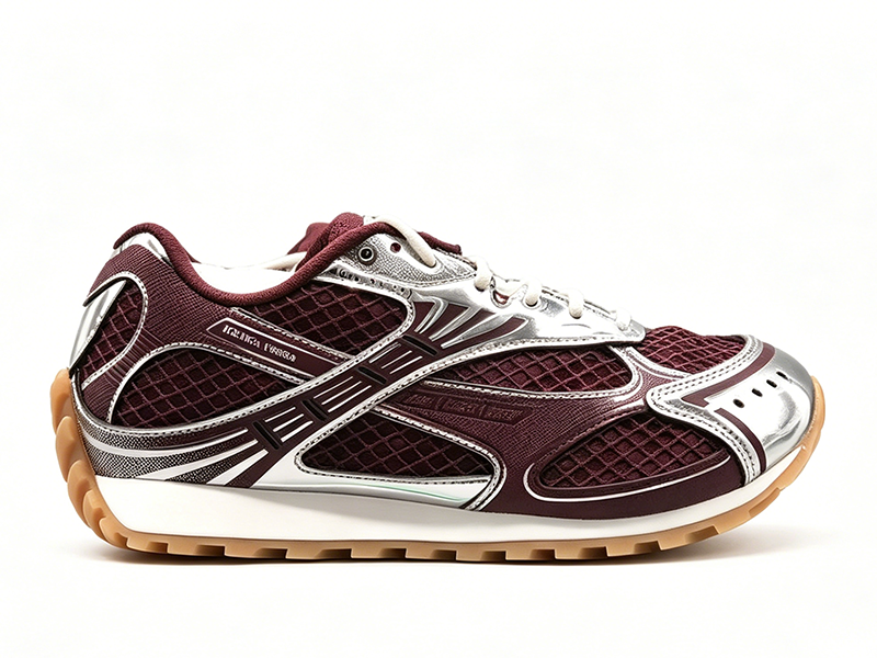 Maison Mihara Yasuhiro Peterson Burgundy Silver Sneakers