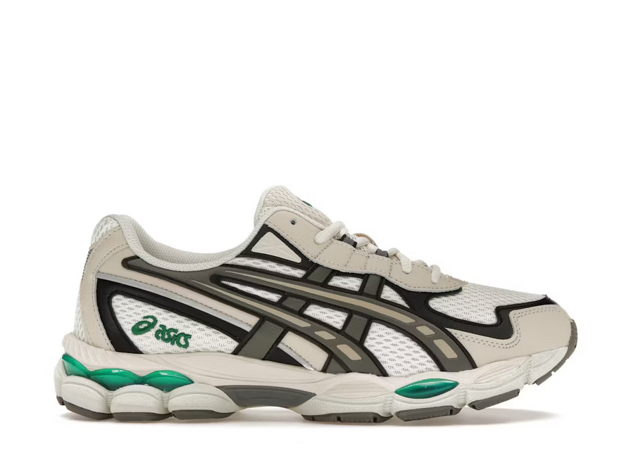ASICS Gel-Kayano 14 White Black Green Sneakers