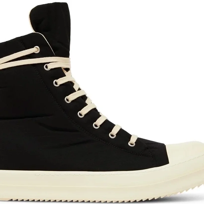 Rick Owens DRKSHDW Strobe Zapatillas Altas Algodón Nylon Negro