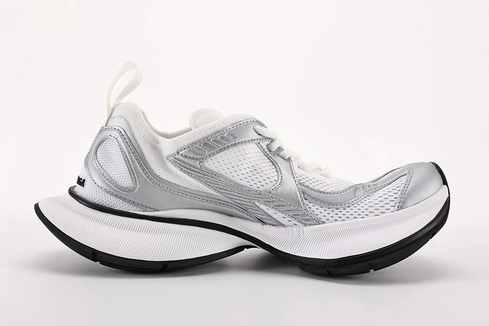 Balenciaga Runner White Silver Sneakers