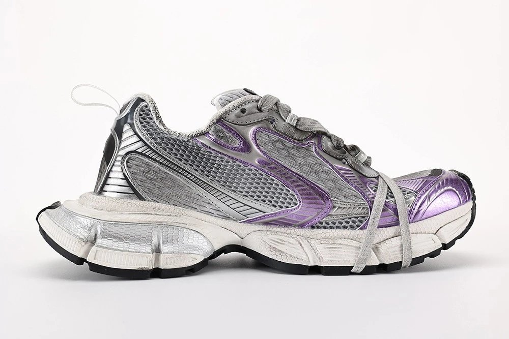 Balenciaga Runner Silver Purple Sneakers