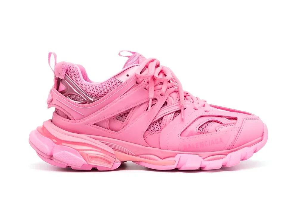Balenciaga Track Sneaker LED Mesh y Nylon Rosa
