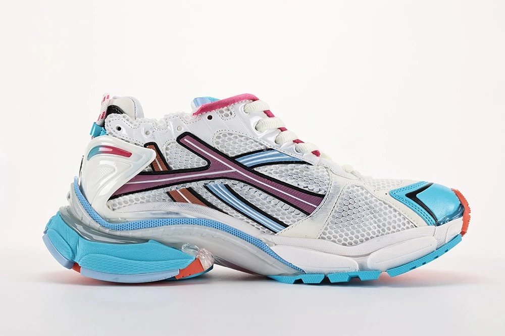 Balenciaga Runner White Blue Pink Sneakers