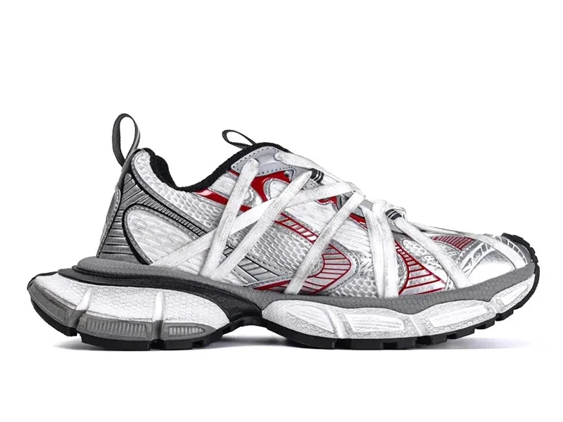 Balenciaga Extreme Laces B Gris Plata Rojo Negro Talla 3XL