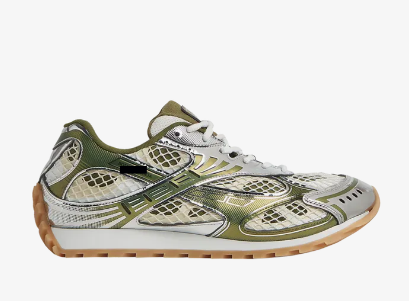 Balenciaga Runner Green Silver Sneakers