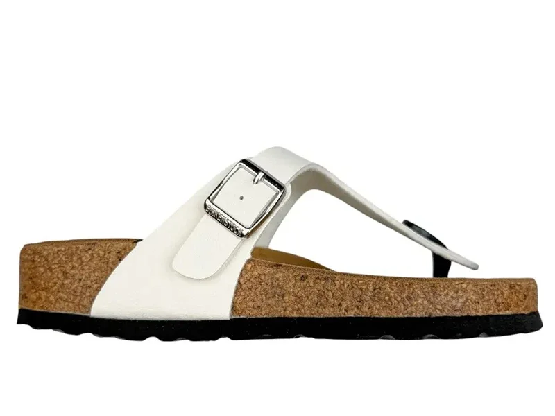 Birkenstock Gizeh Birko-Flor Slides Blancas
