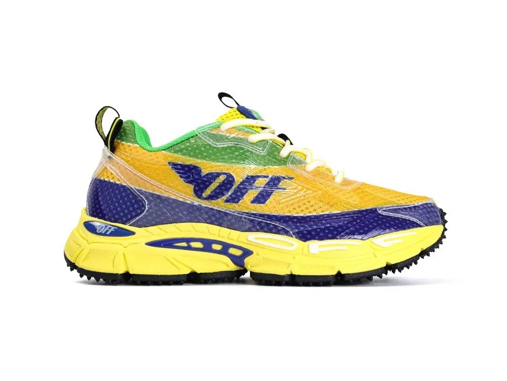 Off-White Odsy-1000 Yellow Green Purple Sneakers